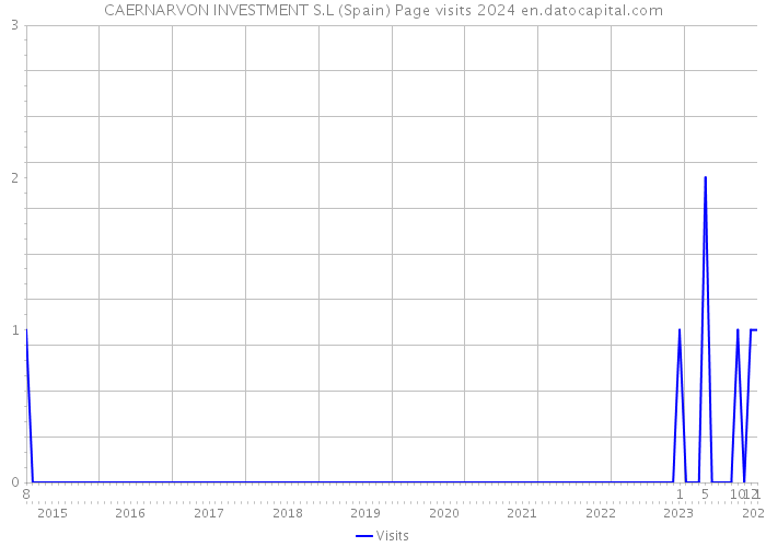 CAERNARVON INVESTMENT S.L (Spain) Page visits 2024 