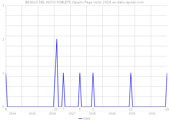 BASILIO DEL HOYO POBLETE (Spain) Page visits 2024 