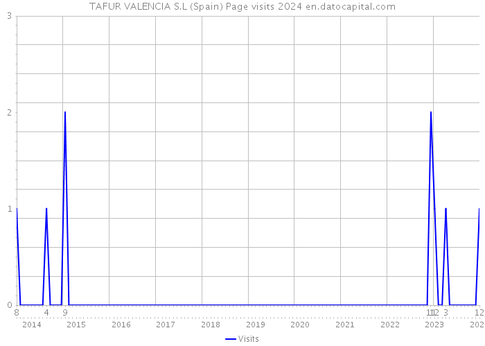 TAFUR VALENCIA S.L (Spain) Page visits 2024 