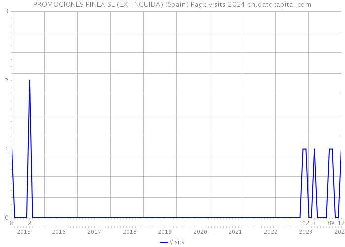PROMOCIONES PINEA SL (EXTINGUIDA) (Spain) Page visits 2024 