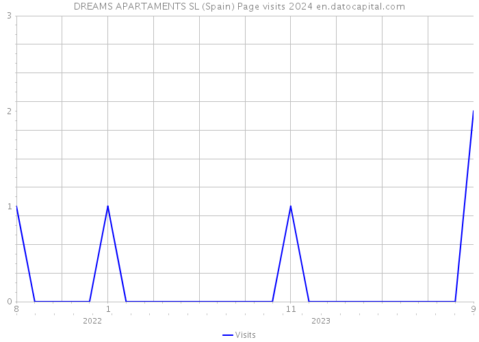 DREAMS APARTAMENTS SL (Spain) Page visits 2024 