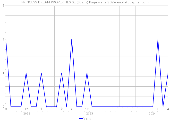 PRINCESS DREAM PROPERTIES SL (Spain) Page visits 2024 