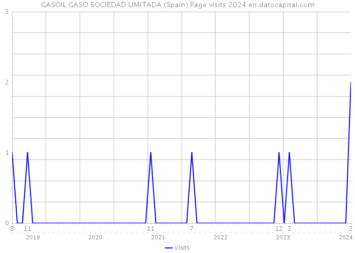GASOIL GASO SOCIEDAD LIMITADA (Spain) Page visits 2024 