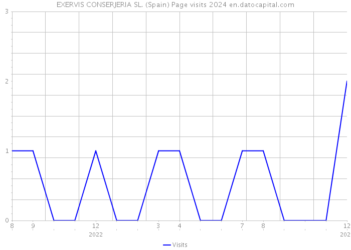 EXERVIS CONSERJERIA SL. (Spain) Page visits 2024 