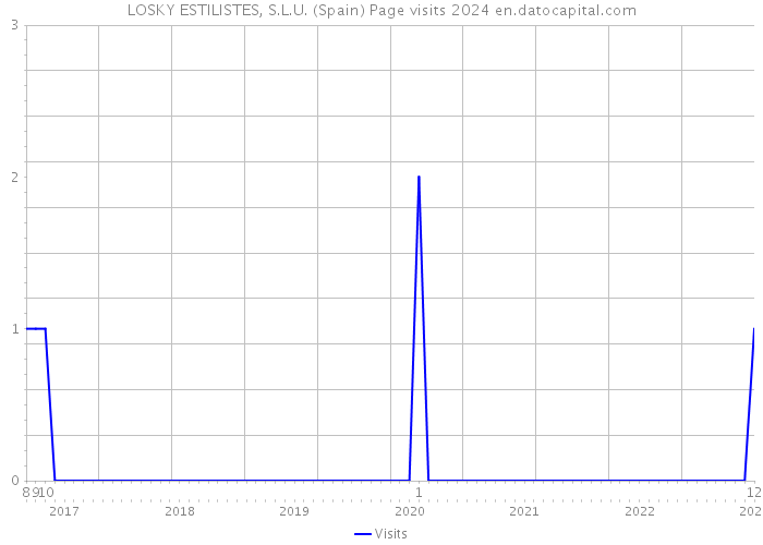 LOSKY ESTILISTES, S.L.U. (Spain) Page visits 2024 