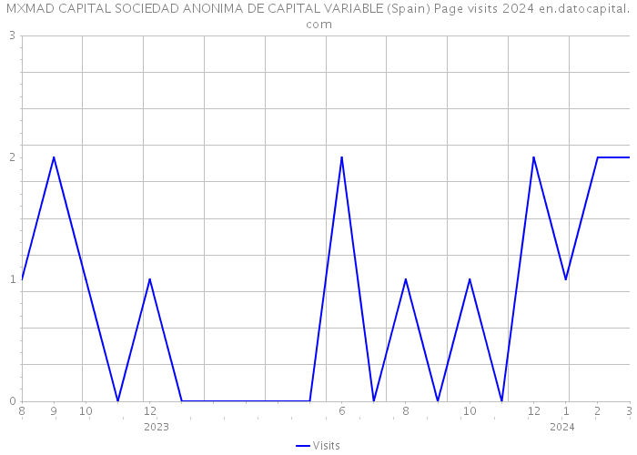 MXMAD CAPITAL SOCIEDAD ANONIMA DE CAPITAL VARIABLE (Spain) Page visits 2024 