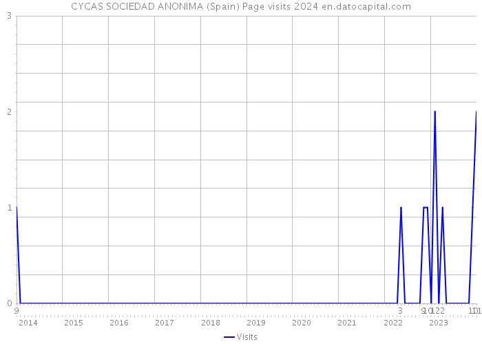 CYCAS SOCIEDAD ANONIMA (Spain) Page visits 2024 