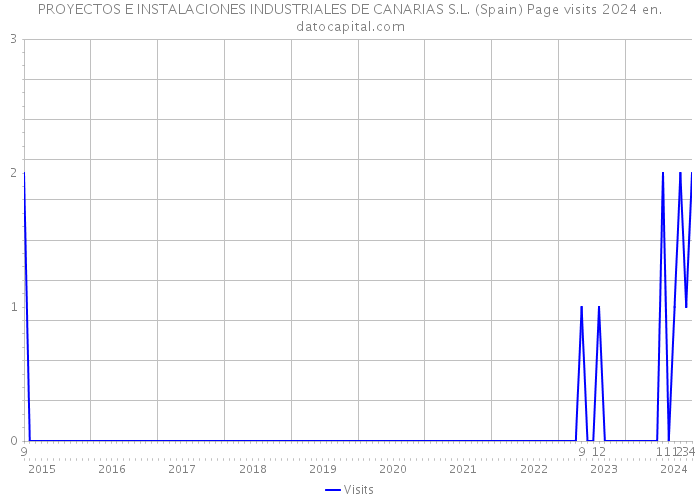 PROYECTOS E INSTALACIONES INDUSTRIALES DE CANARIAS S.L. (Spain) Page visits 2024 