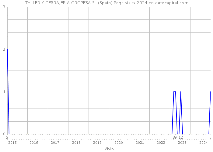 TALLER Y CERRAJERIA OROPESA SL (Spain) Page visits 2024 