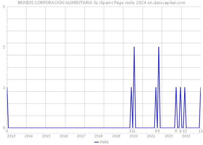 BRINDIS CORPORACION ALIMENTARIA SL (Spain) Page visits 2024 