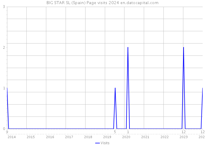BIG STAR SL (Spain) Page visits 2024 