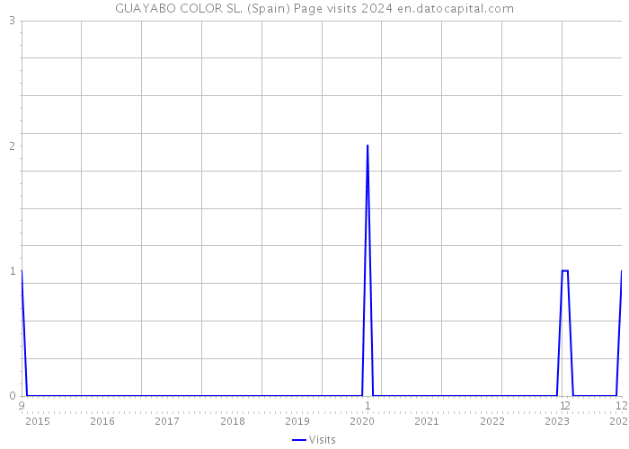GUAYABO COLOR SL. (Spain) Page visits 2024 