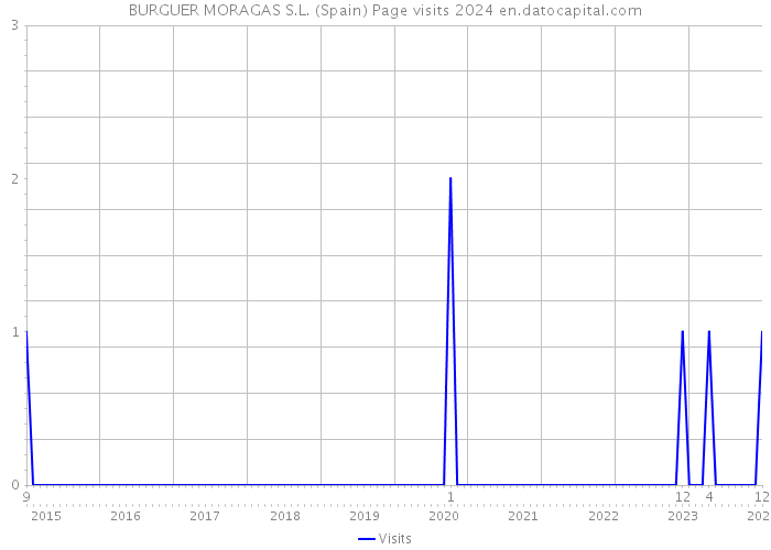 BURGUER MORAGAS S.L. (Spain) Page visits 2024 
