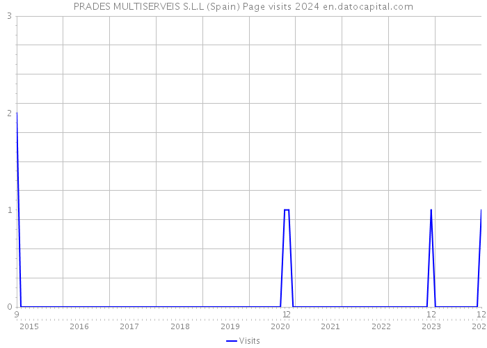 PRADES MULTISERVEIS S.L.L (Spain) Page visits 2024 