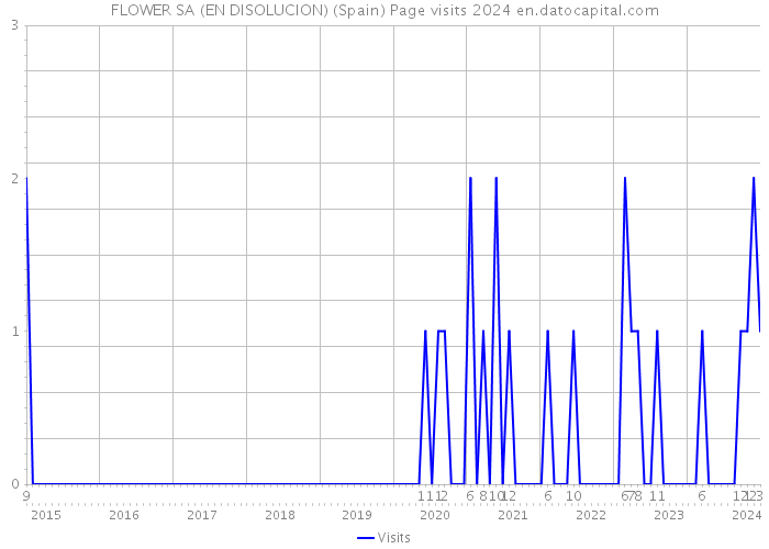 FLOWER SA (EN DISOLUCION) (Spain) Page visits 2024 