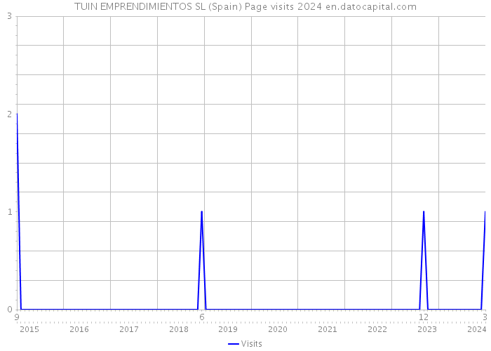 TUIN EMPRENDIMIENTOS SL (Spain) Page visits 2024 