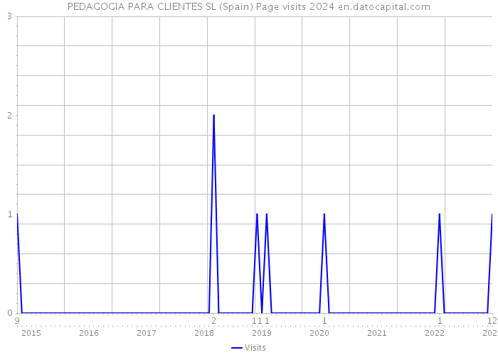PEDAGOGIA PARA CLIENTES SL (Spain) Page visits 2024 
