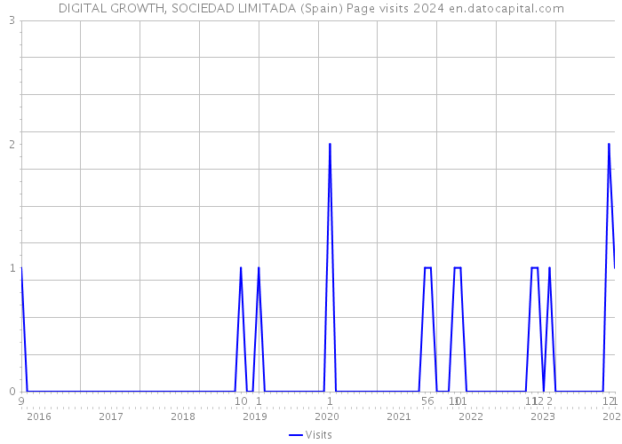 DIGITAL GROWTH, SOCIEDAD LIMITADA (Spain) Page visits 2024 