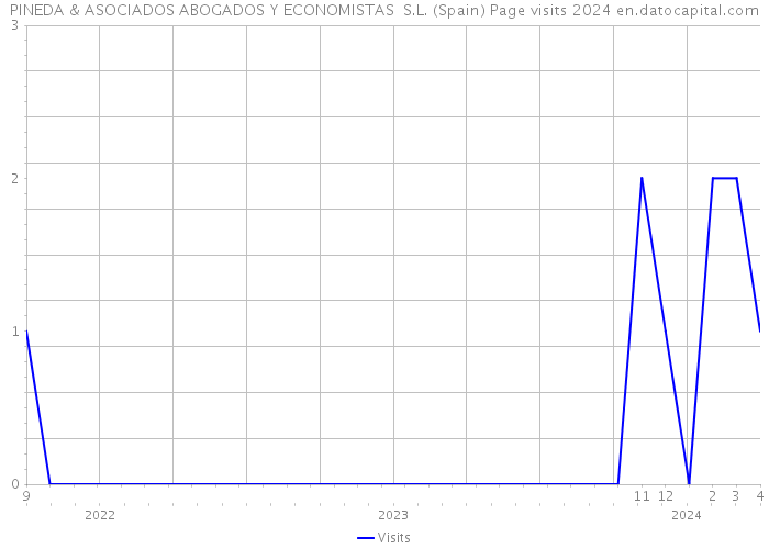 PINEDA & ASOCIADOS ABOGADOS Y ECONOMISTAS S.L. (Spain) Page visits 2024 