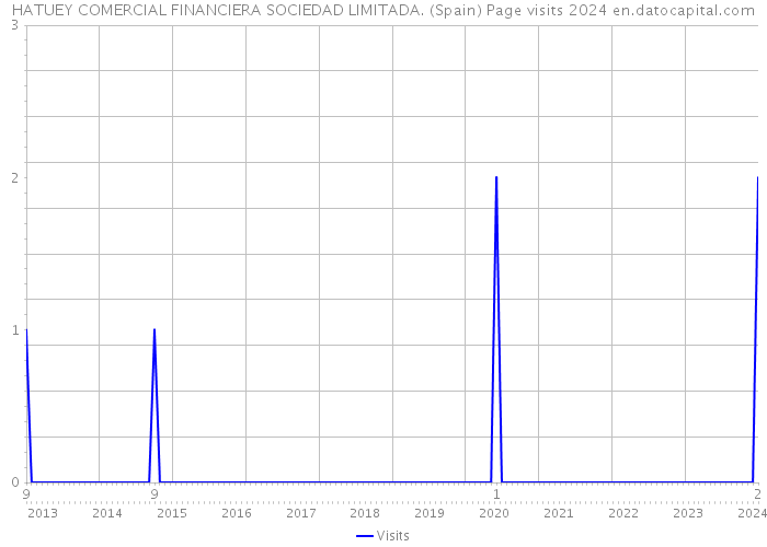 HATUEY COMERCIAL FINANCIERA SOCIEDAD LIMITADA. (Spain) Page visits 2024 