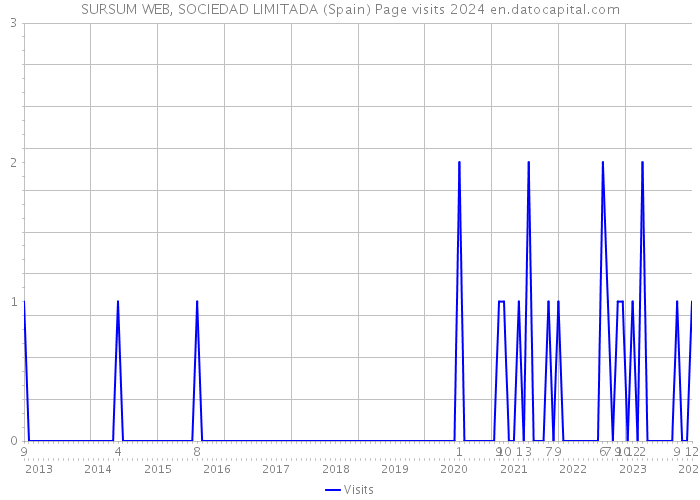 SURSUM WEB, SOCIEDAD LIMITADA (Spain) Page visits 2024 