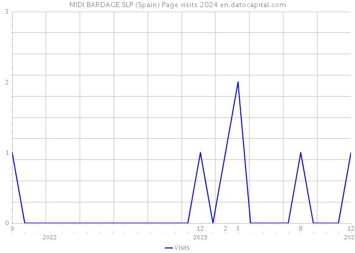 MIDI BARDAGE SLP (Spain) Page visits 2024 