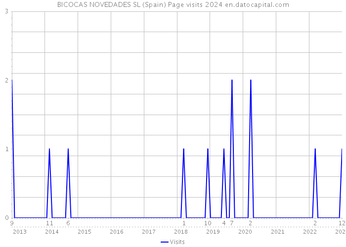 BICOCAS NOVEDADES SL (Spain) Page visits 2024 