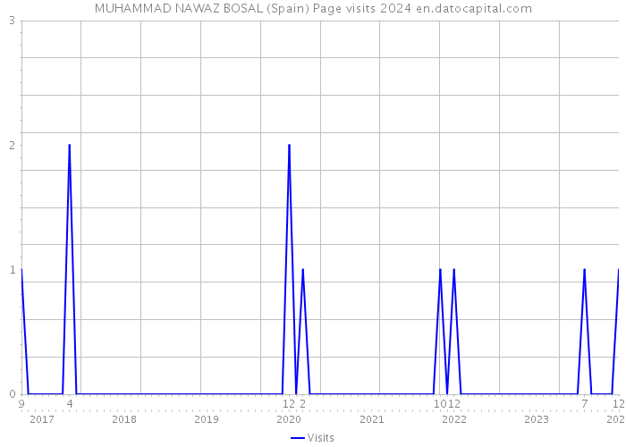 MUHAMMAD NAWAZ BOSAL (Spain) Page visits 2024 