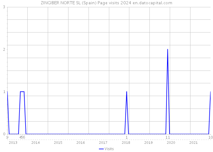 ZINGIBER NORTE SL (Spain) Page visits 2024 