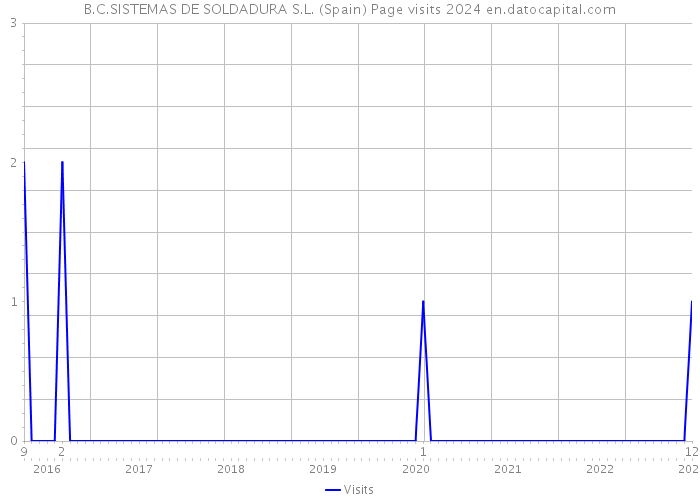 B.C.SISTEMAS DE SOLDADURA S.L. (Spain) Page visits 2024 