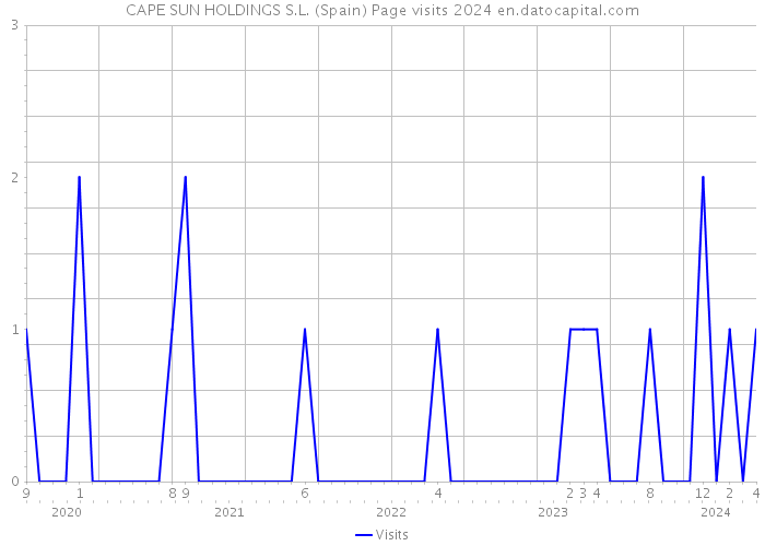 CAPE SUN HOLDINGS S.L. (Spain) Page visits 2024 