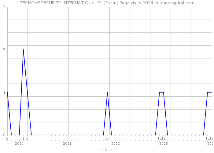 TECNOVE SECURITY INTERNATIONAL SL (Spain) Page visits 2024 