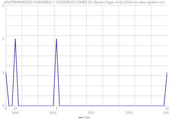 MANTENIMIENTO INGENIERIA Y CONSTRUCCIONES SA (Spain) Page visits 2024 