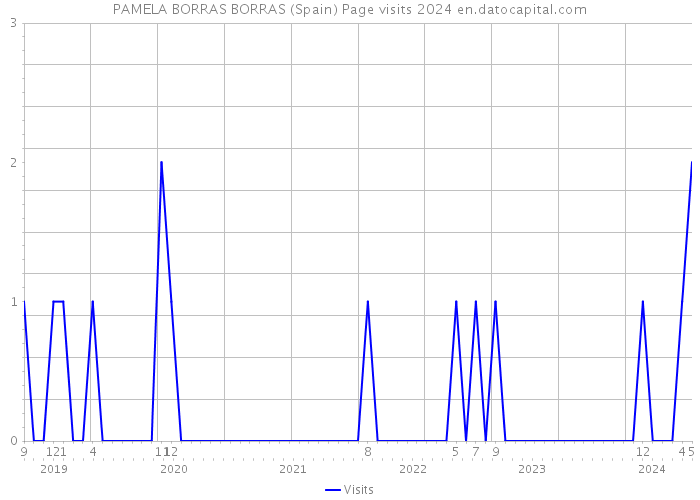 PAMELA BORRAS BORRAS (Spain) Page visits 2024 