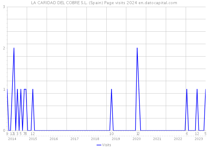 LA CARIDAD DEL COBRE S.L. (Spain) Page visits 2024 