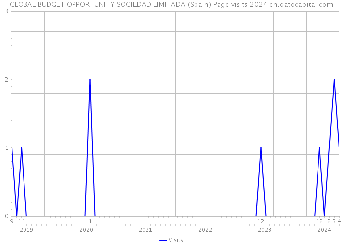 GLOBAL BUDGET OPPORTUNITY SOCIEDAD LIMITADA (Spain) Page visits 2024 