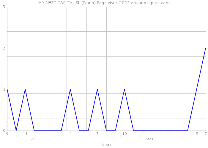 MY NEST CAPITAL SL (Spain) Page visits 2024 
