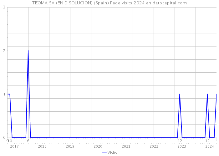 TEOMA SA (EN DISOLUCION) (Spain) Page visits 2024 