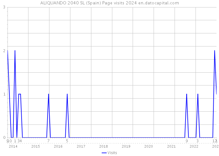 ALIQUANDO 2040 SL (Spain) Page visits 2024 