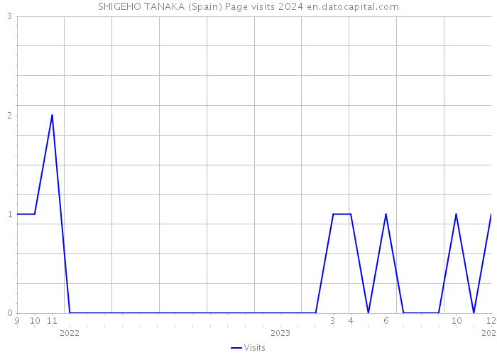 SHIGEHO TANAKA (Spain) Page visits 2024 