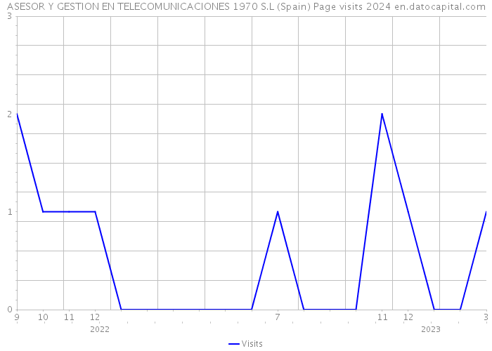 ASESOR Y GESTION EN TELECOMUNICACIONES 1970 S.L (Spain) Page visits 2024 