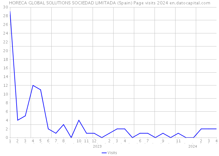 HORECA GLOBAL SOLUTIONS SOCIEDAD LIMITADA (Spain) Page visits 2024 