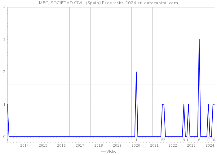 MEC, SOCIEDAD CIVIL (Spain) Page visits 2024 