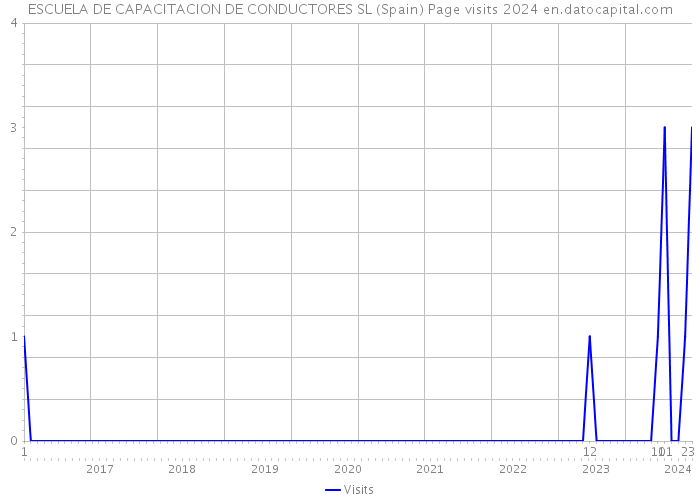 ESCUELA DE CAPACITACION DE CONDUCTORES SL (Spain) Page visits 2024 