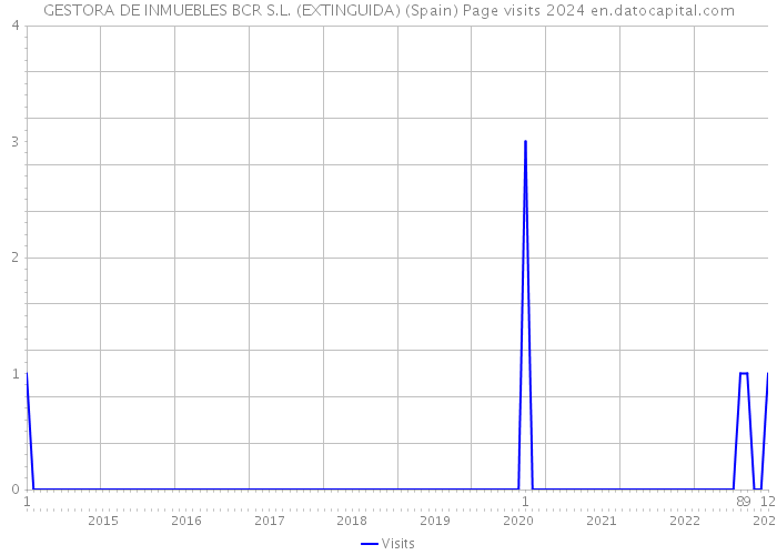 GESTORA DE INMUEBLES BCR S.L. (EXTINGUIDA) (Spain) Page visits 2024 