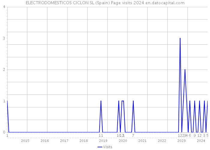 ELECTRODOMESTICOS CICLON SL (Spain) Page visits 2024 