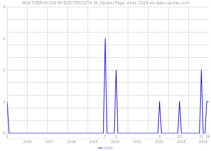 MULTISERVICIOS MI ELECTRICISTA SL (Spain) Page visits 2024 