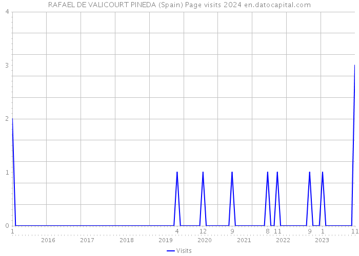 RAFAEL DE VALICOURT PINEDA (Spain) Page visits 2024 