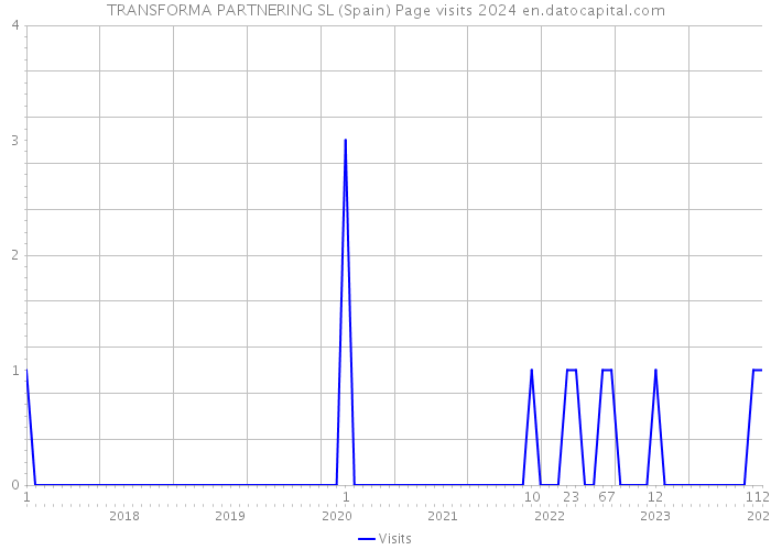 TRANSFORMA PARTNERING SL (Spain) Page visits 2024 