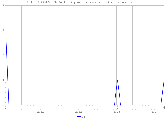 CONFECCIONES TYNDALL SL (Spain) Page visits 2024 